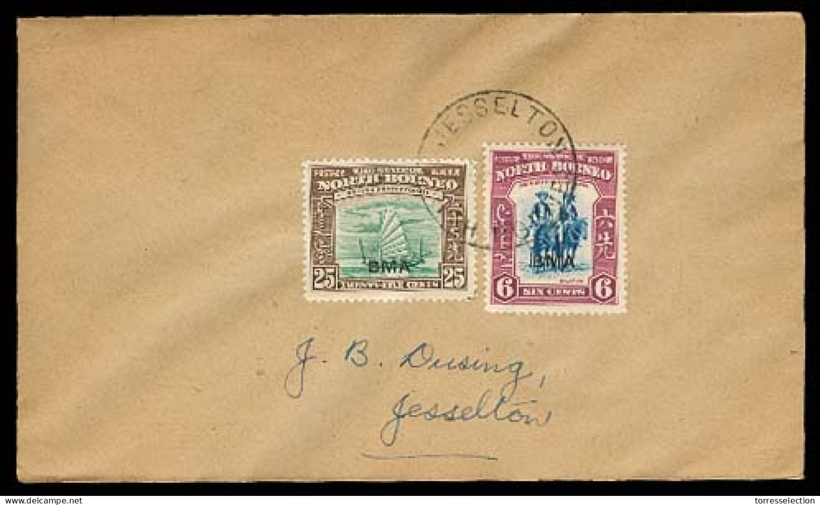 MALAYSIA. 1947. BMA - North Borneo. Jesselton, Philatelia Usage. - Malasia (1964-...)