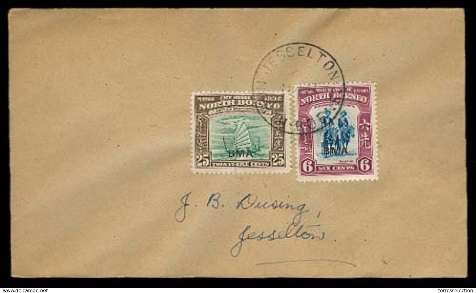 MALAYSIA. 1947. BMA - Borneo. Jesselton. Philatelia Usage. - Malasia (1964-...)