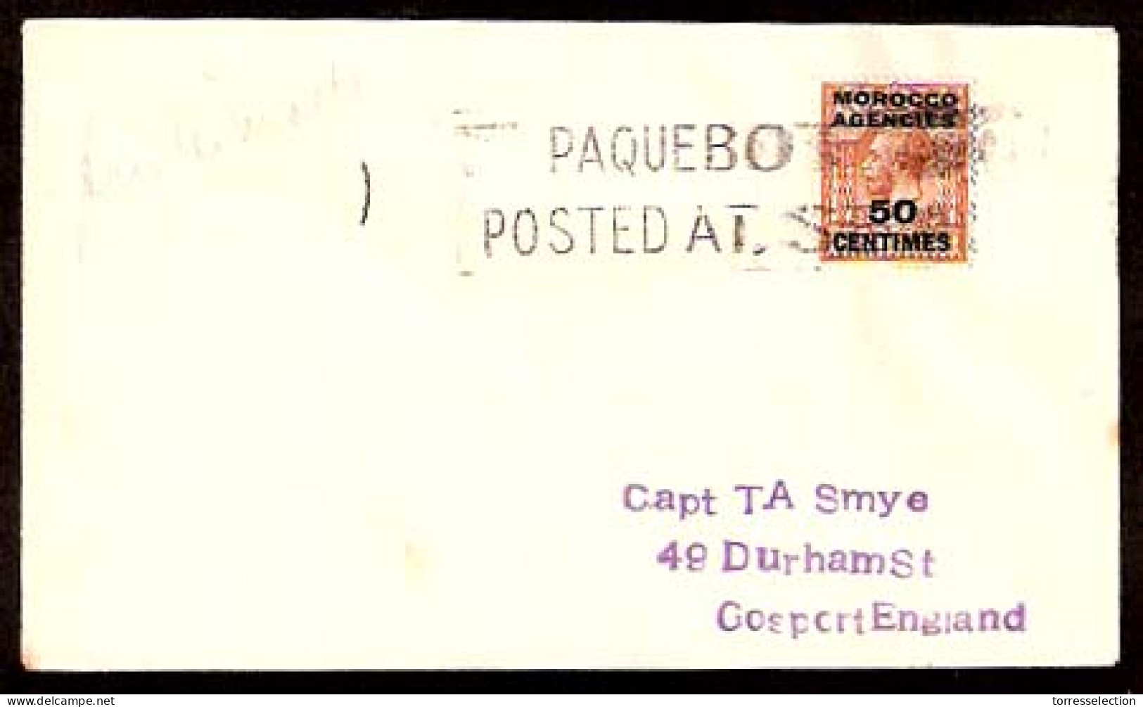 MARRUECOS - British. C.1937. 50c BPO / Cover / Paqubot Cancel To UK. - Marruecos (1956-...)