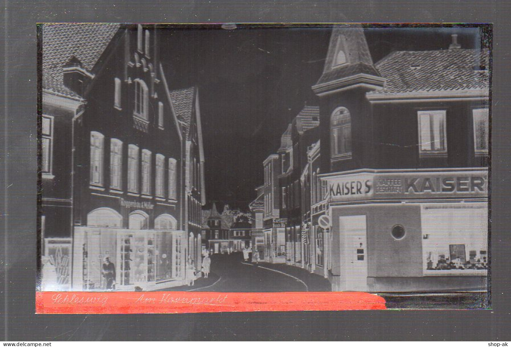 Neg3062/ Schleswig Am Kornmarkt Altes Negativ 40/50 Jahre  - Schleswig