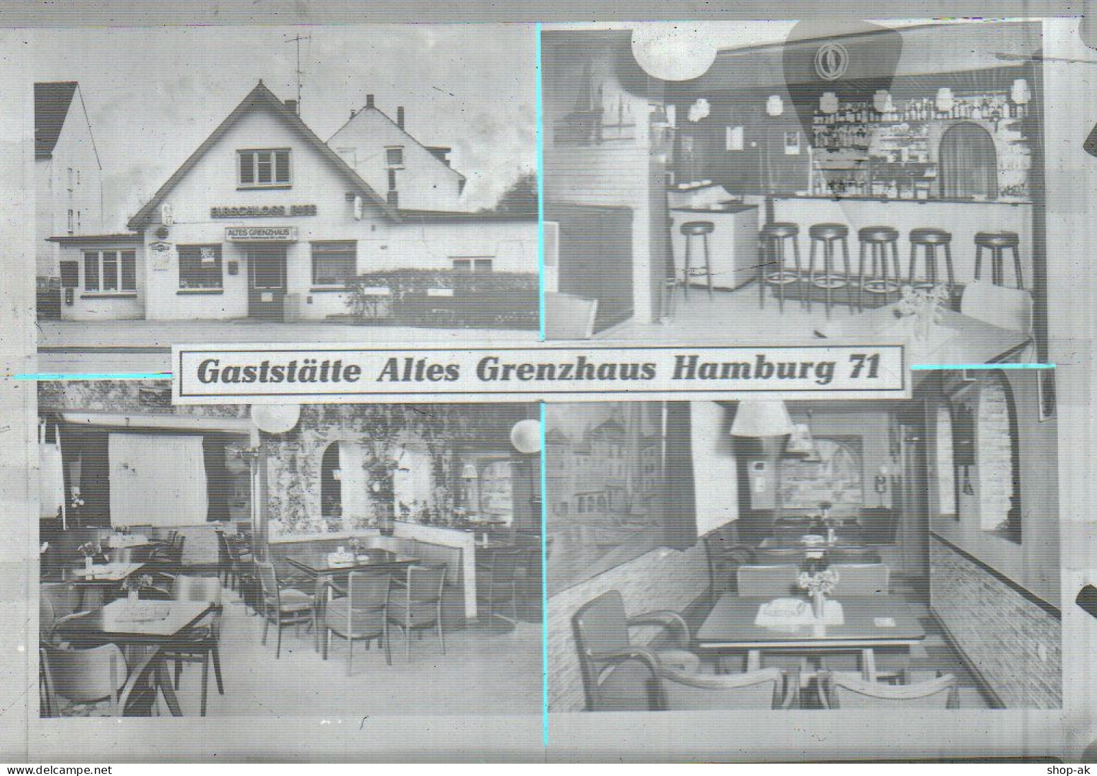 Neg2609/ Hamburg Barmbek Gaststätte Altes Grenzhaus  Altes Negativ 1960/70 - Nord