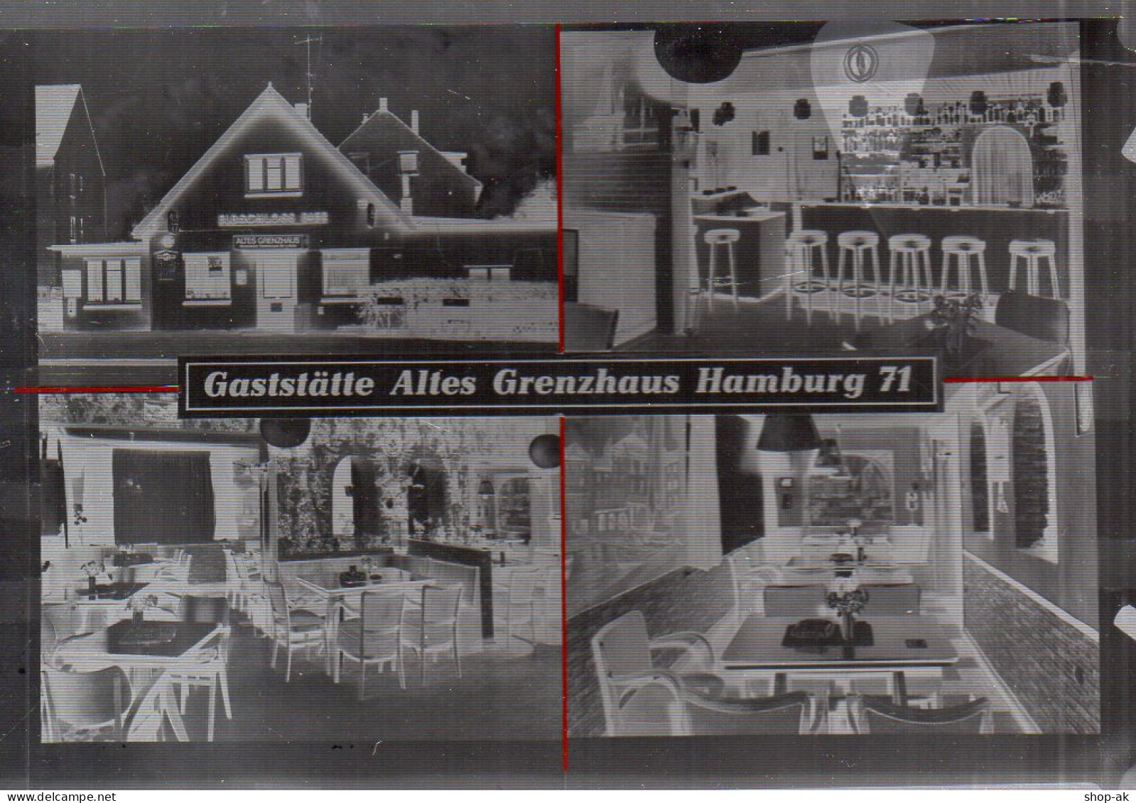 Neg2609/ Hamburg Barmbek Gaststätte Altes Grenzhaus  Altes Negativ 1960/70 - Noord