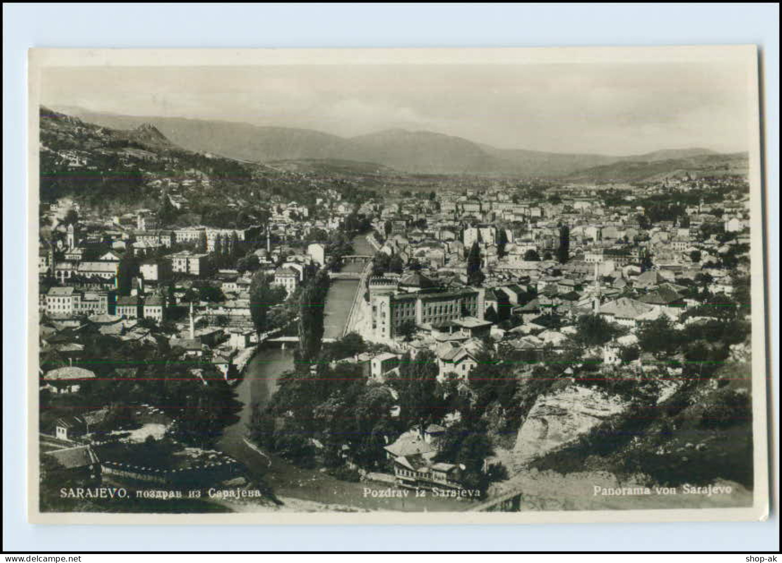 T1651/ Bosnien Sarajevo Panorama 1929 Foto AK - Bosnia And Herzegovina