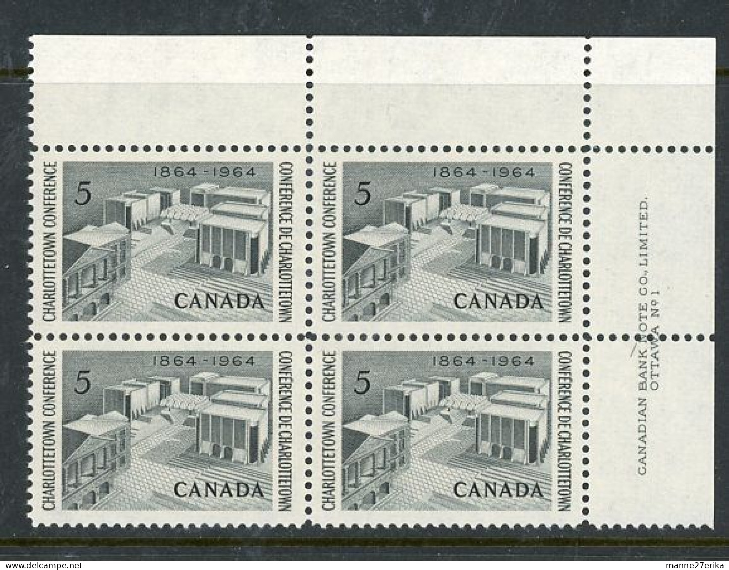 Canada MNH 1964 "Confederation Memorial" - Unused Stamps