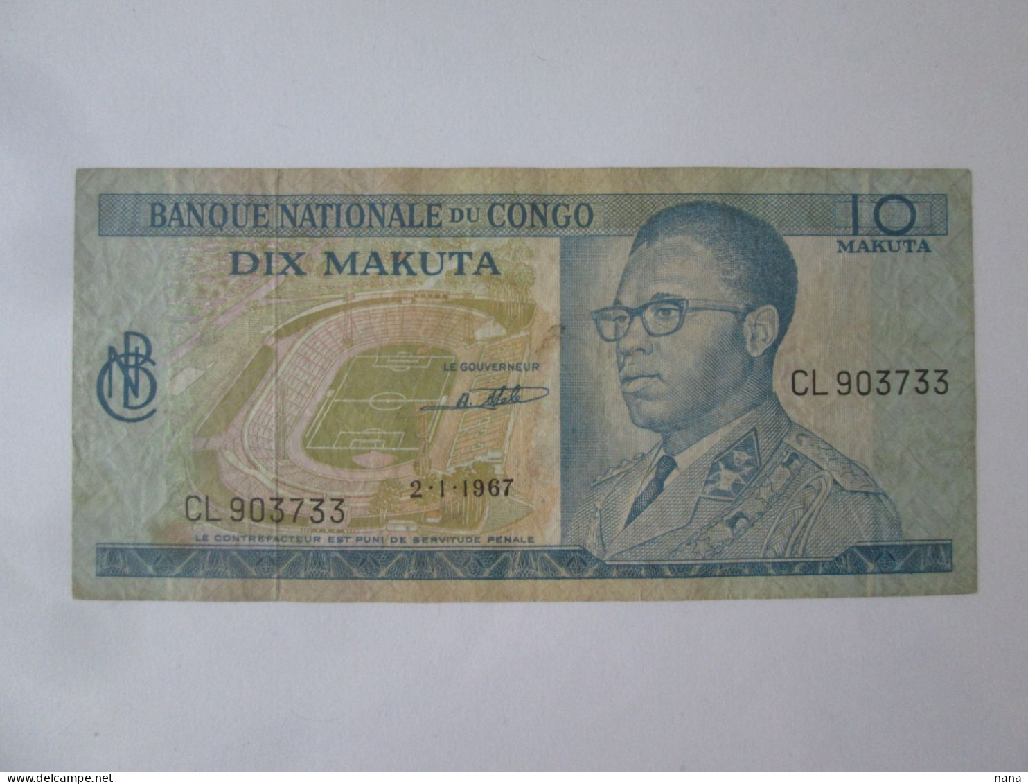 Congo 10 Makuta 1967 Banknote Series:903733 See Pictures - Repubblica Democratica Del Congo & Zaire