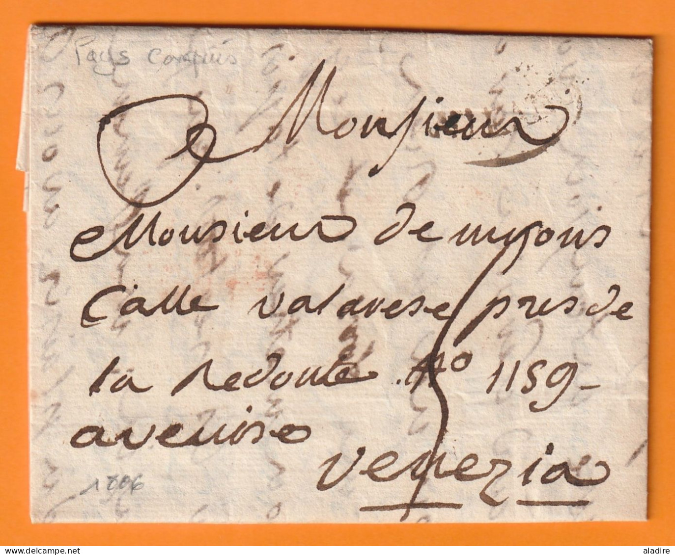 1806 - Lettre En Français De 4 Pages De MILANO Milan Italia Vers VENEZIA Venise - Département Conquis - 1792-1815: Conquered Departments