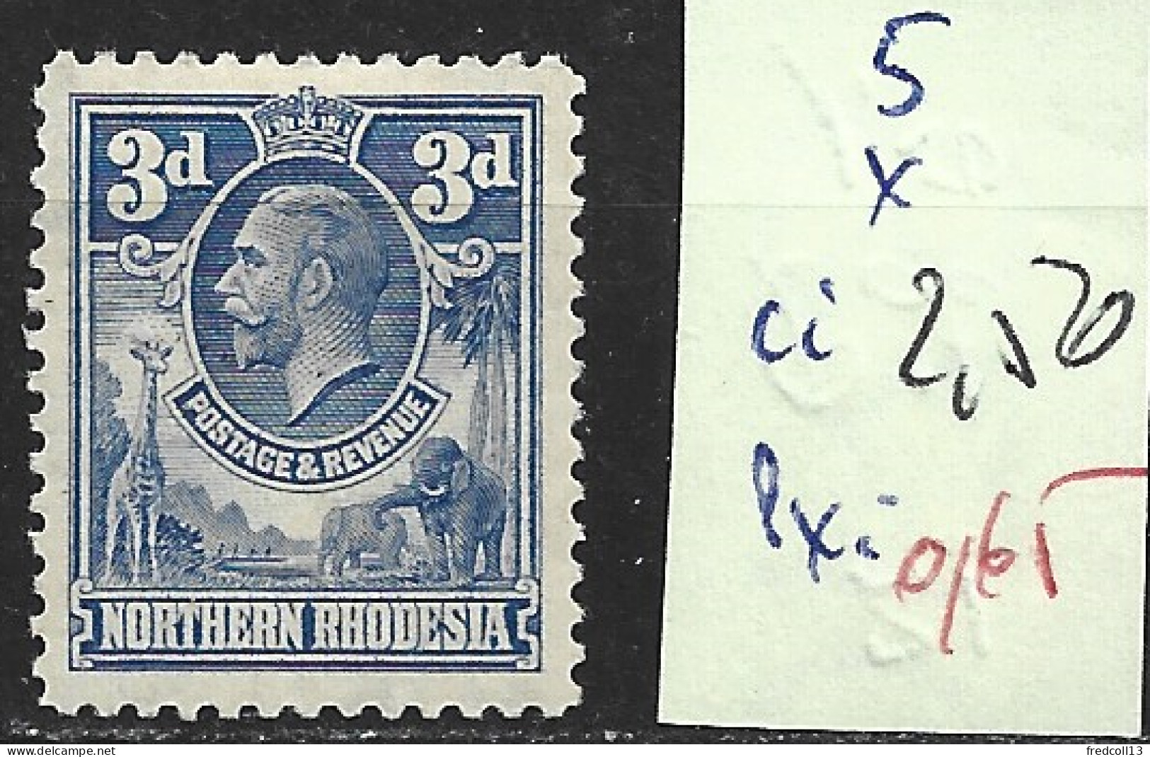 RHODESIE DU NORD 5 * Côte 2.50 € - Rhodesia Del Nord (...-1963)