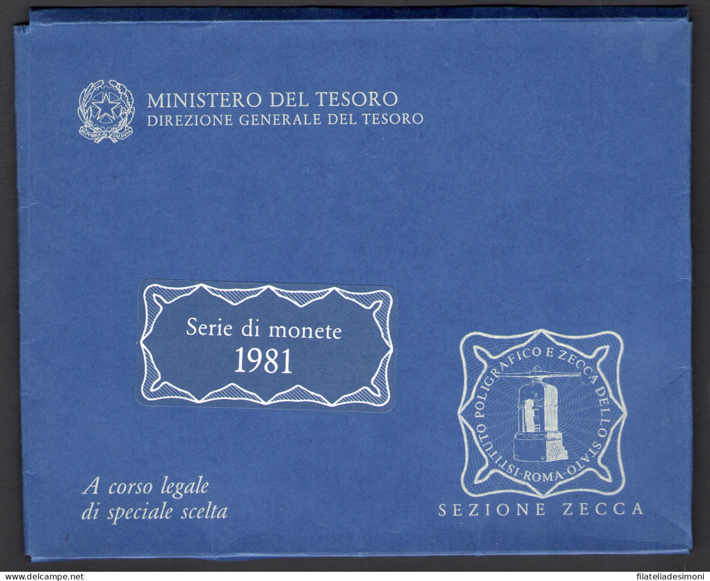 1981 Italia - Repubblica Italiana, Monetazione Divisionale Annata Completa In Confezione Originale Della Zecca, FDC - Set Fior Di Conio