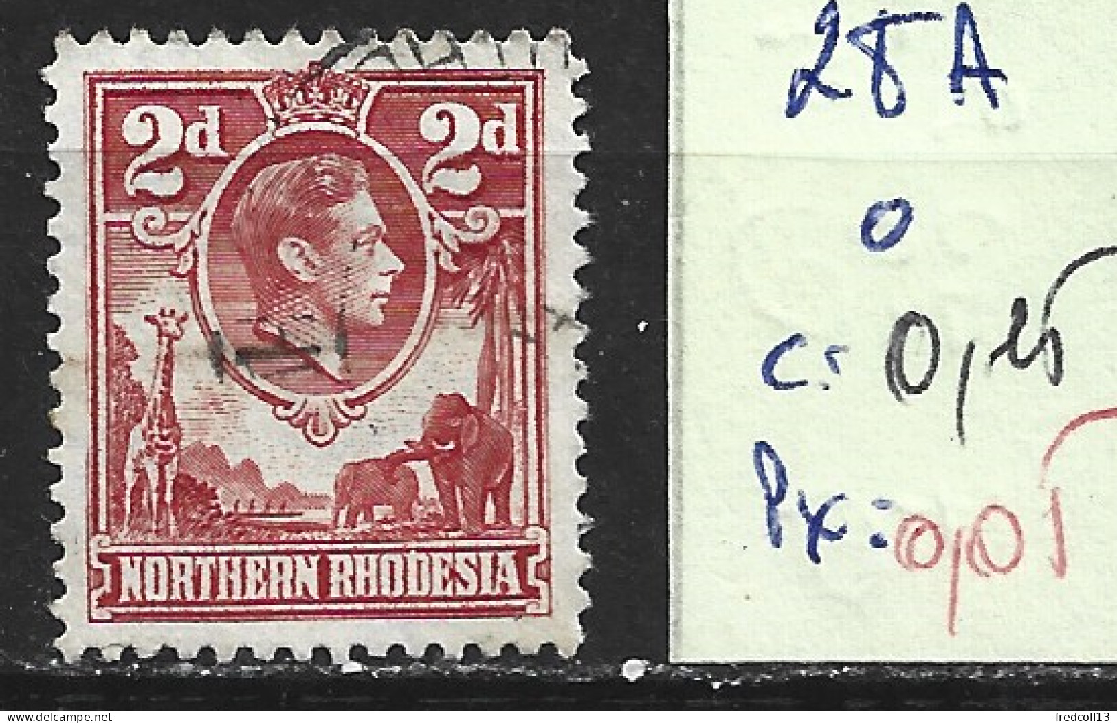 RHODESIE DU NORD 28A Oblitéré Côte 0.15 € - Rodesia Del Norte (...-1963)