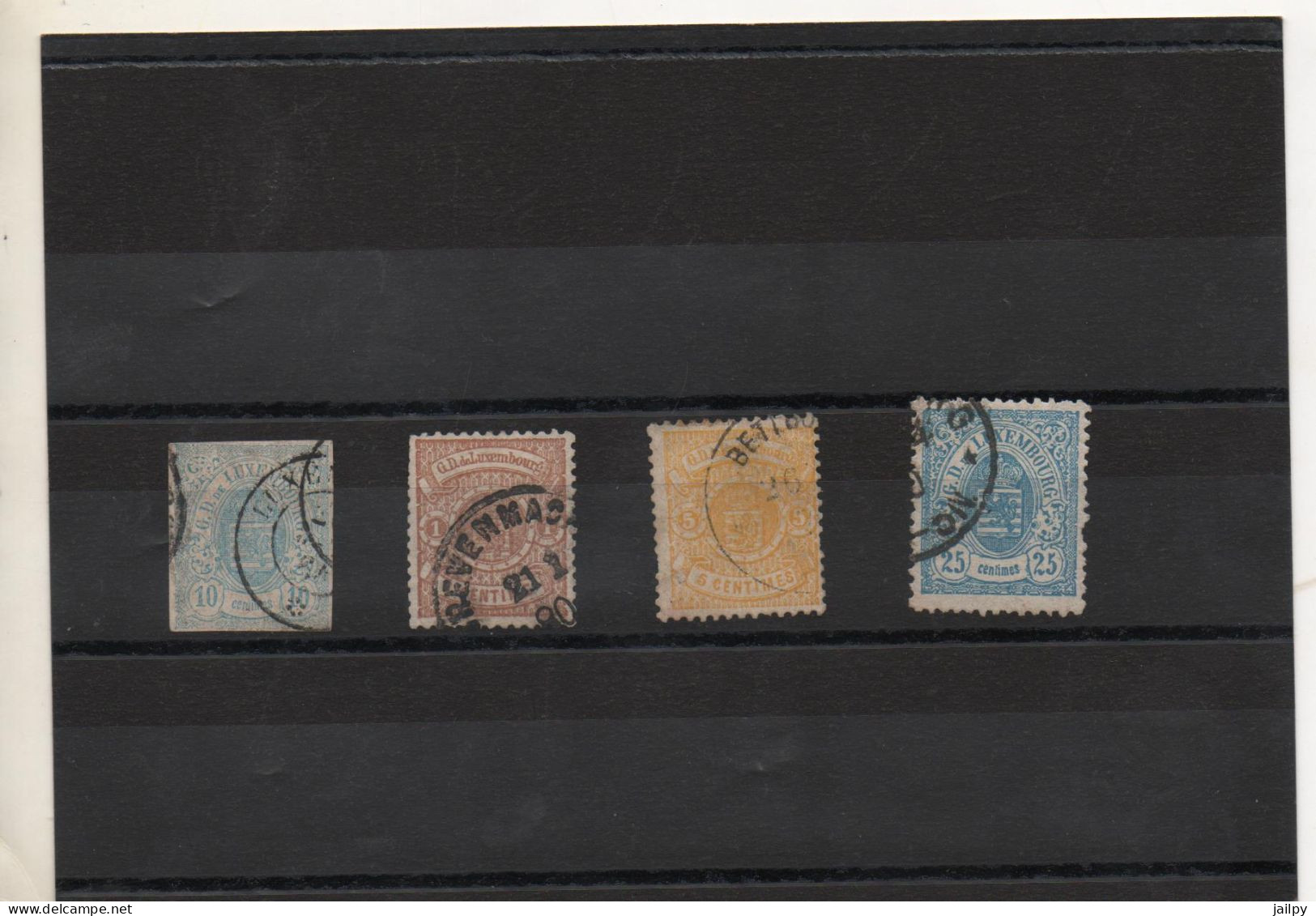 LUXEMBOURG    4 Timbres    1859-1880      Y&T: 6/ 26/ 29 Et 45    Oblitérés - 1859-1880 Coat Of Arms