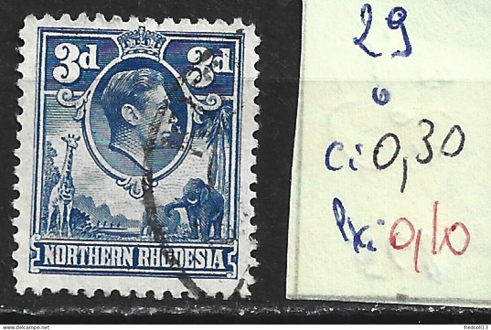 RHODESIE DU NORD 29 Oblitéré Côte 0.30 € - Northern Rhodesia (...-1963)