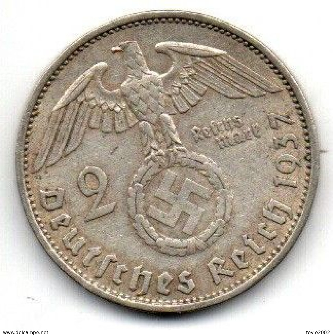 Deutsches Reich - 2 Mark - 1937 - A - Silber - Hindenburg - 2 Reichsmark