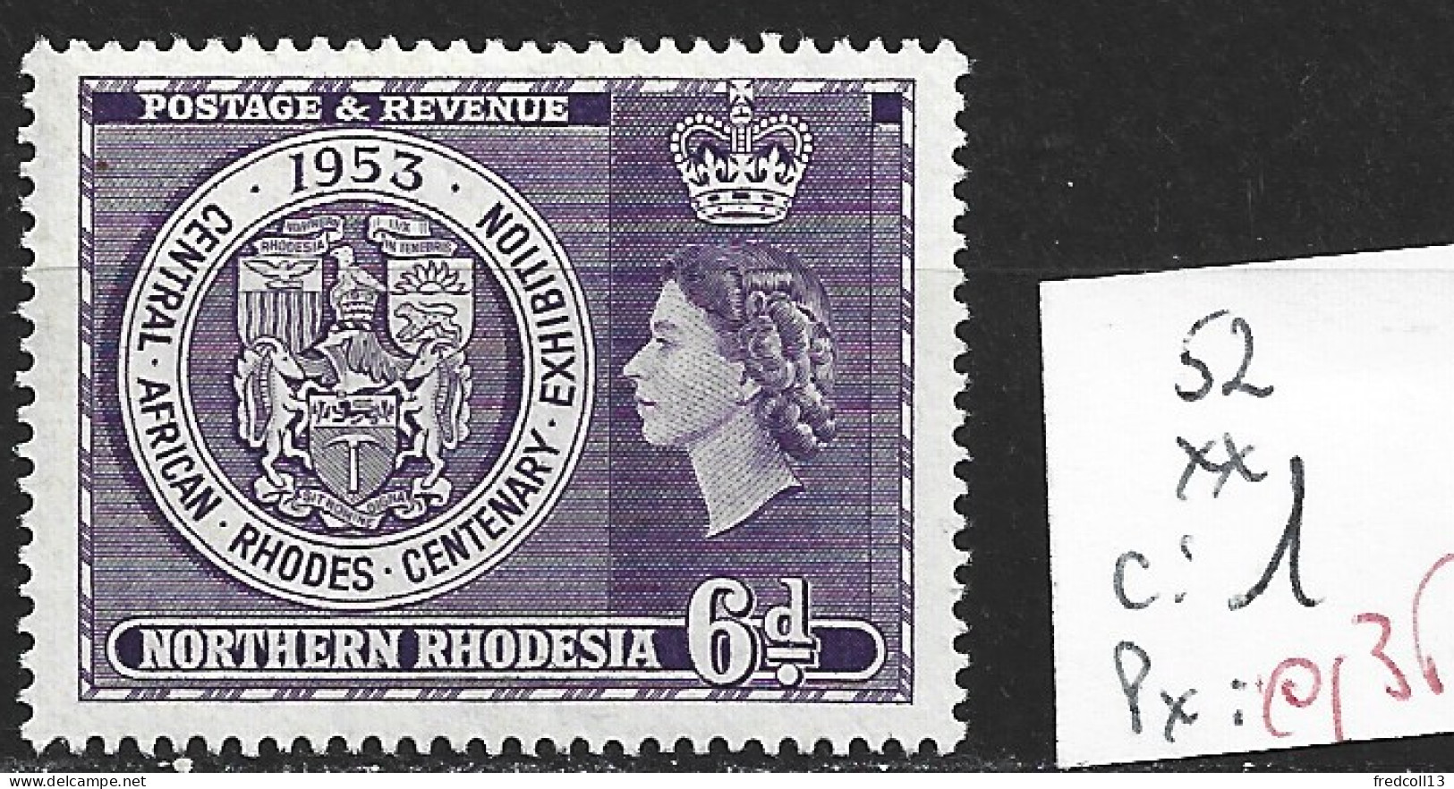 RHODESIE DU NORD 52 ** Côte 1 € - Rhodésie Du Nord (...-1963)