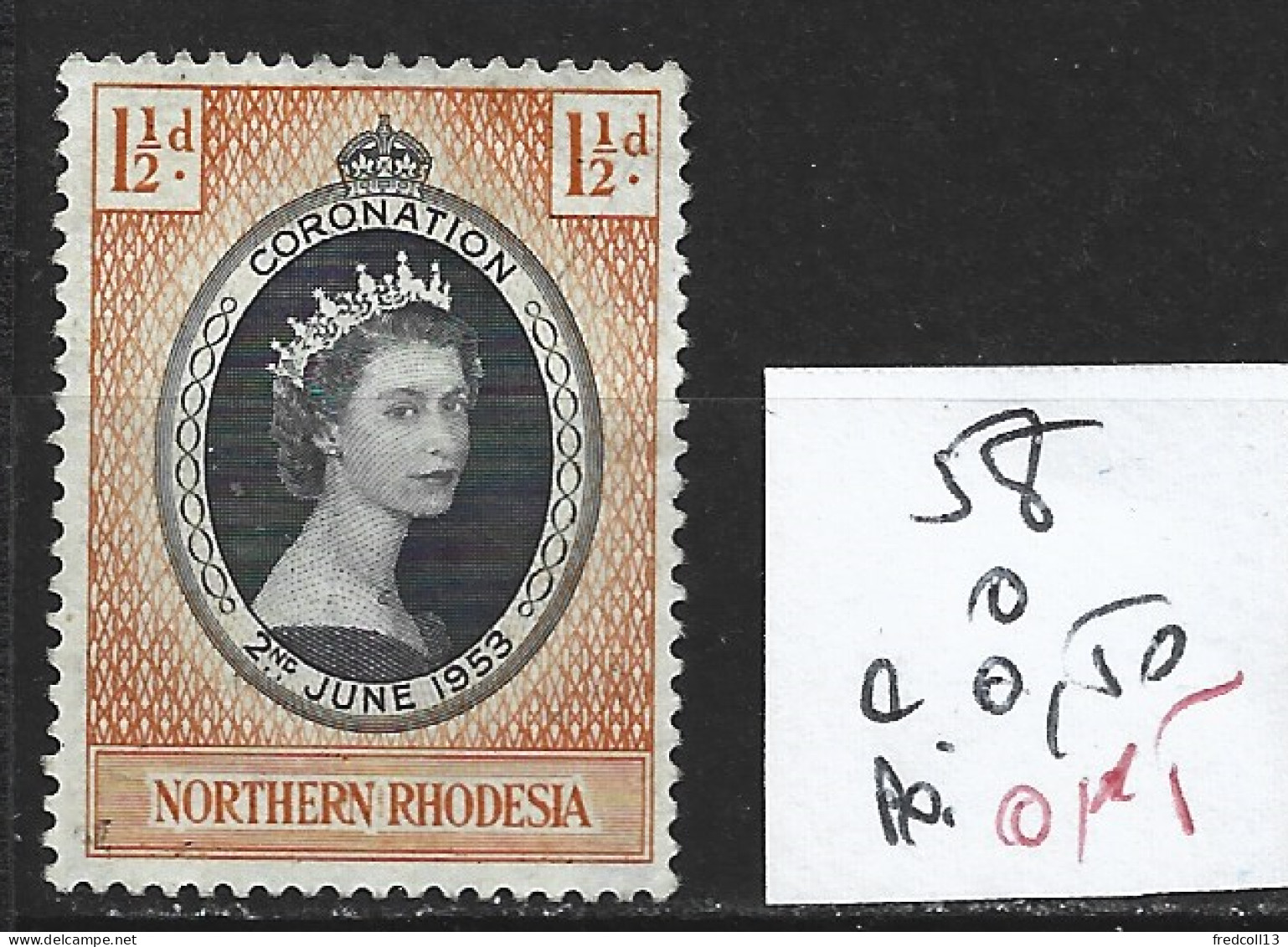 RHODESIE DU NORD 58 Oblitéré Côte 0.50 € - Rhodesia Del Nord (...-1963)