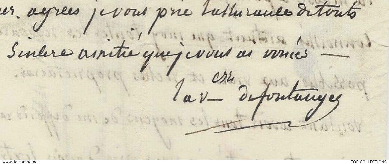 1828 LETTRE Sign. Vicomtesse De Fontanges Paris  ST DOMINGUE => Martin Foache Le Havre Négociant Traite Négrière V.HIST - Documents Historiques