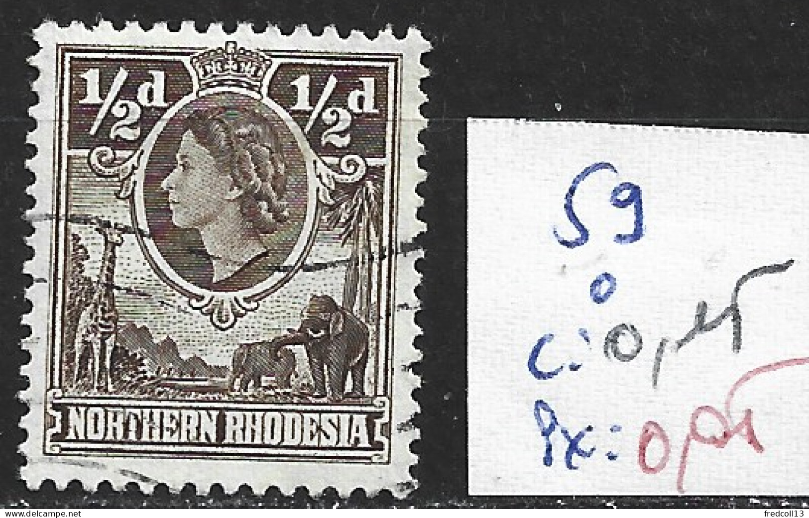 RHODESIE DU NORD 59 Oblitéré Côte 0.15 € - Rodesia Del Norte (...-1963)