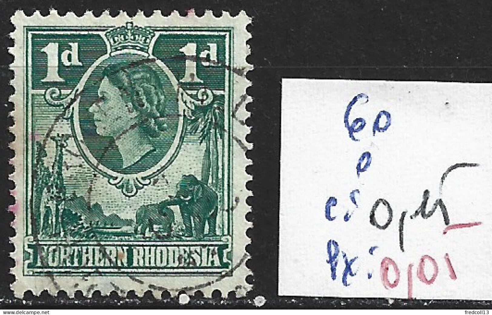 RHODESIE DU NORD 60 Oblitéré Côte 0.15 € - Northern Rhodesia (...-1963)