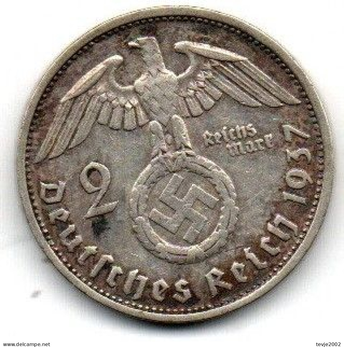 Deutsches Reich - 2 Mark - 1937 - F - Silber - Hindenburg - 2 Reichsmark