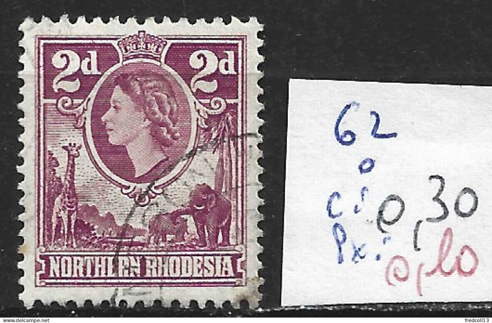 RHODESIE DU NORD 62 Oblitéré Côte 0.30 € - Northern Rhodesia (...-1963)