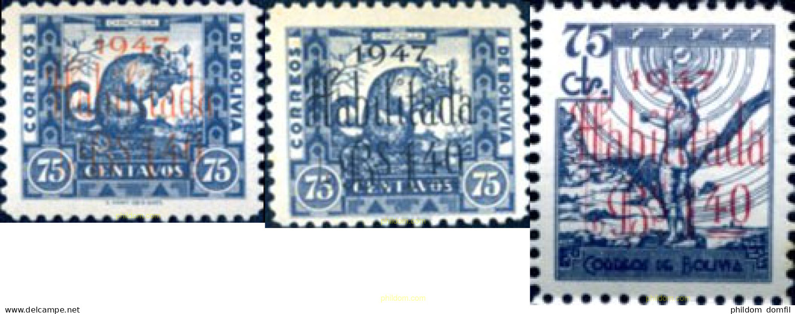 727357 MNH BOLIVIA 1947 SERIE BASICA - Bolivia