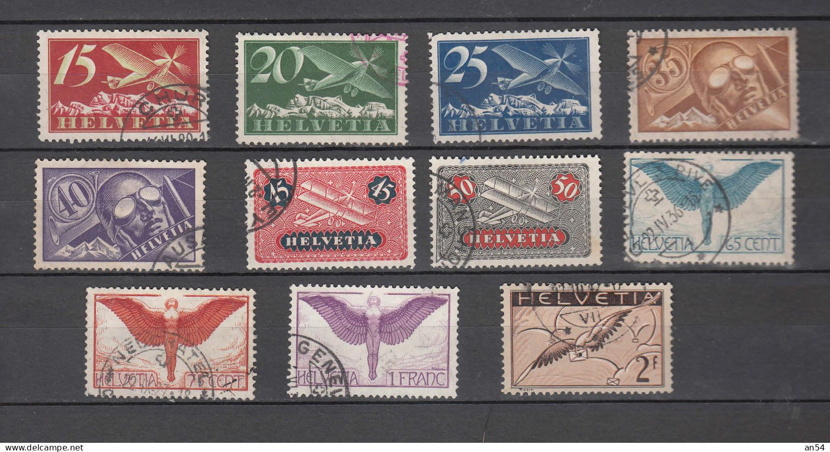 PA  1923/30  N°F3 à F13   OBLITERES    COTE  710.00      CATALOGUE SBK - Oblitérés