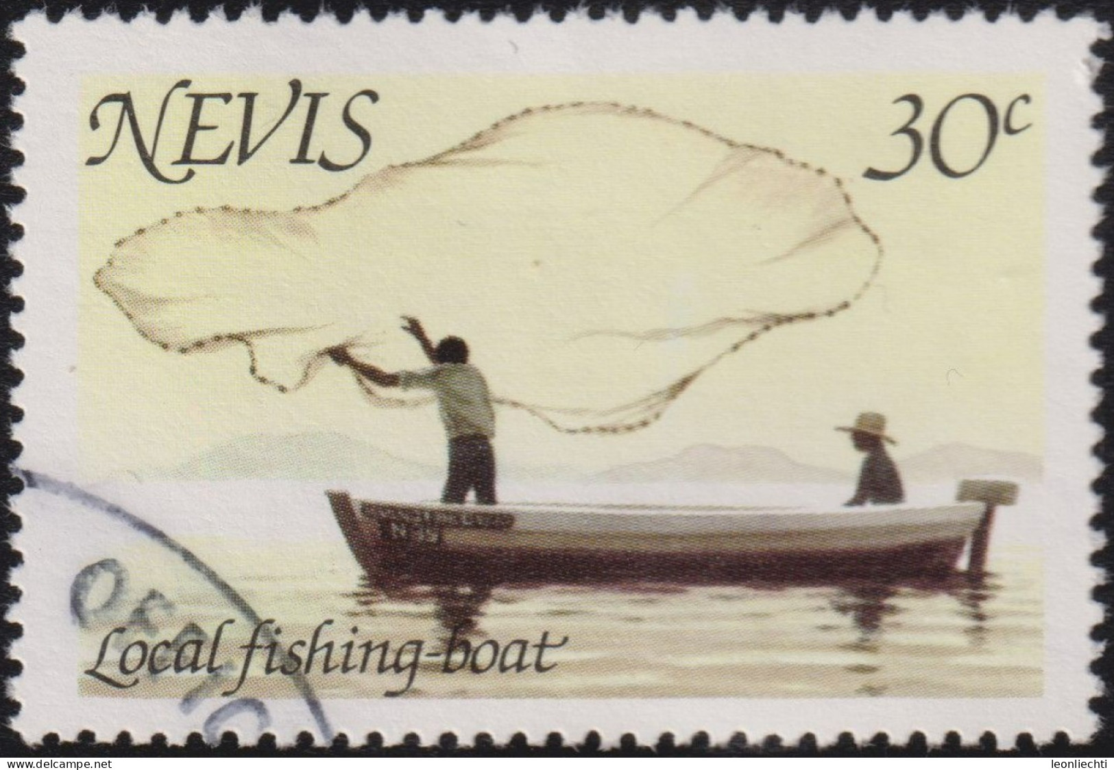 1980 St.Christopher-Nevis & Anguilla ° Mi:KN-N 40A, Sn:KN-N 115, Yt:KN-N 45, Sg:KN-N 52, Local Fishing Boat - San Cristóbal Y Nieves - Anguilla (...-1980)