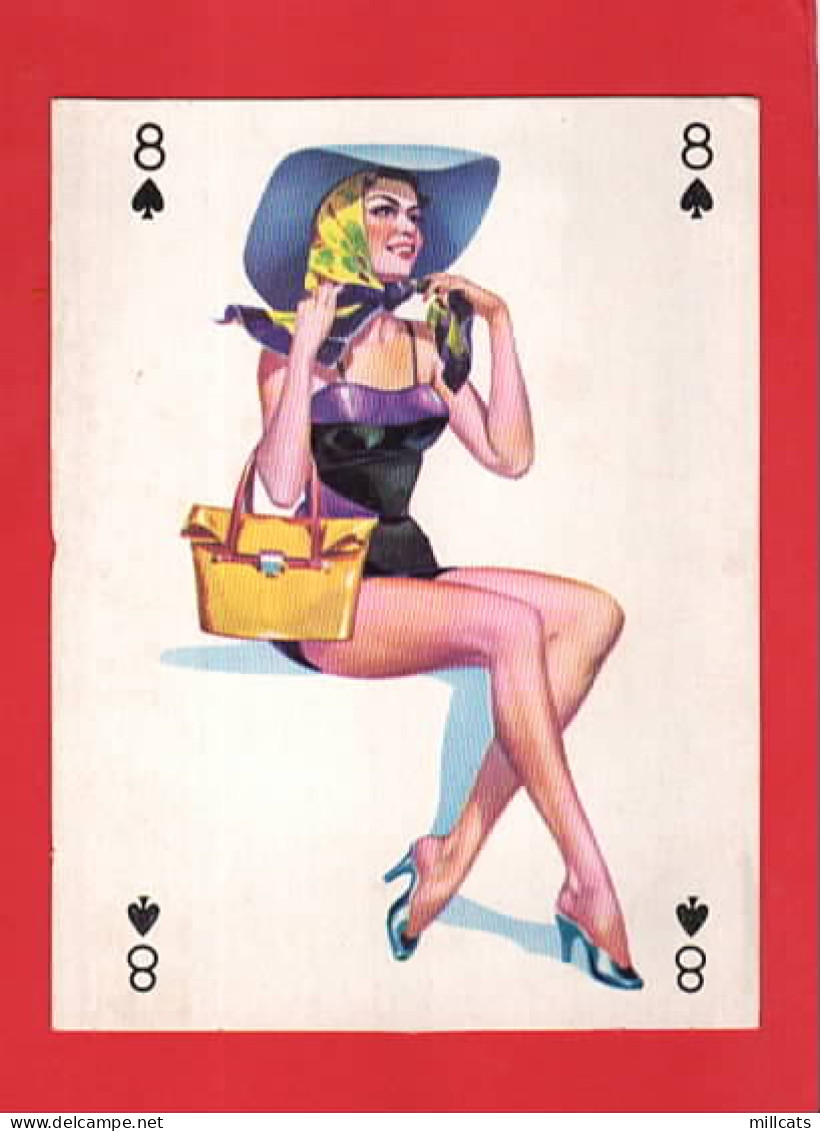 8 OF SPADES      PIN UP   PLAYING CARDS - Pin-Ups