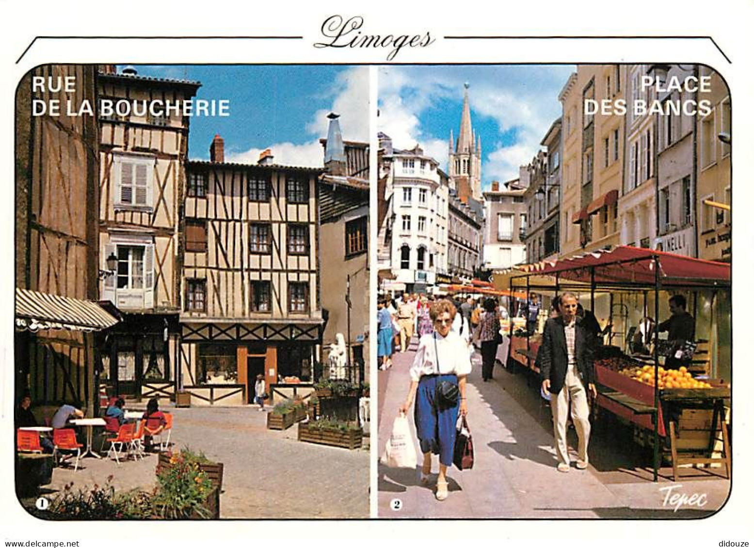 Marches - Limoges - Multivues - Vieux Quartier Des Bouchers - Le Marché Central - CPM - Voir Scans Recto-Verso - Marchés