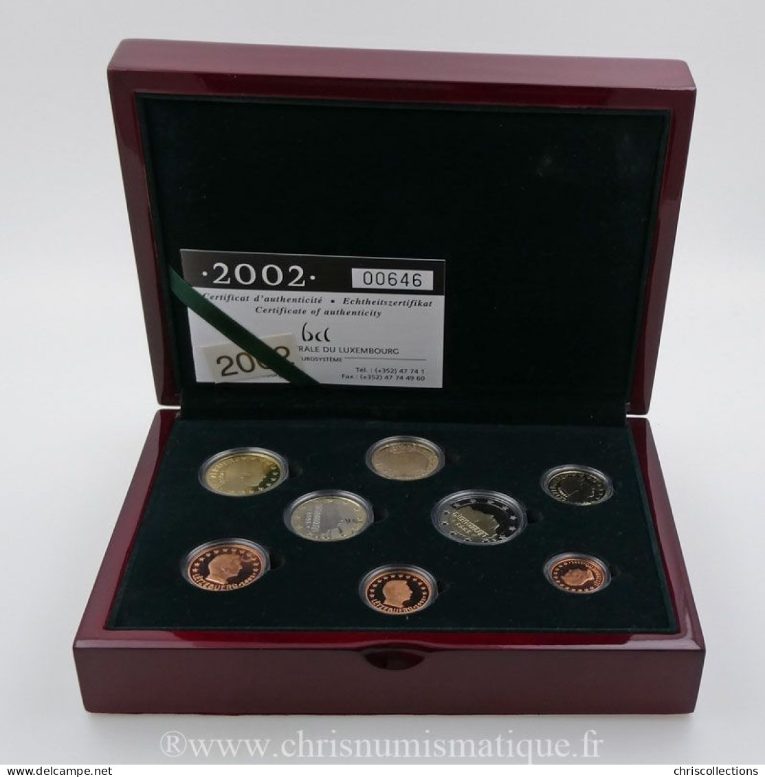 Euro , Luxembourg, Coffret Proof 2002 - Lussemburgo