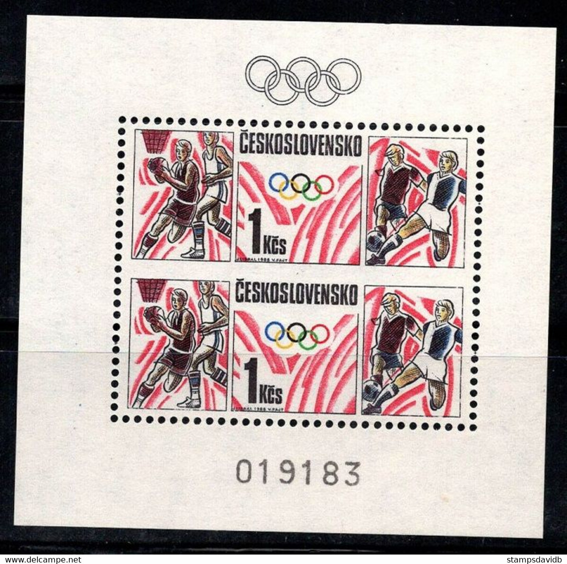 1988 Czechoslovakia 2942Du-Do/B75 1988 Olympic Games In Seoul 20,00 € - Summer 1988: Seoul