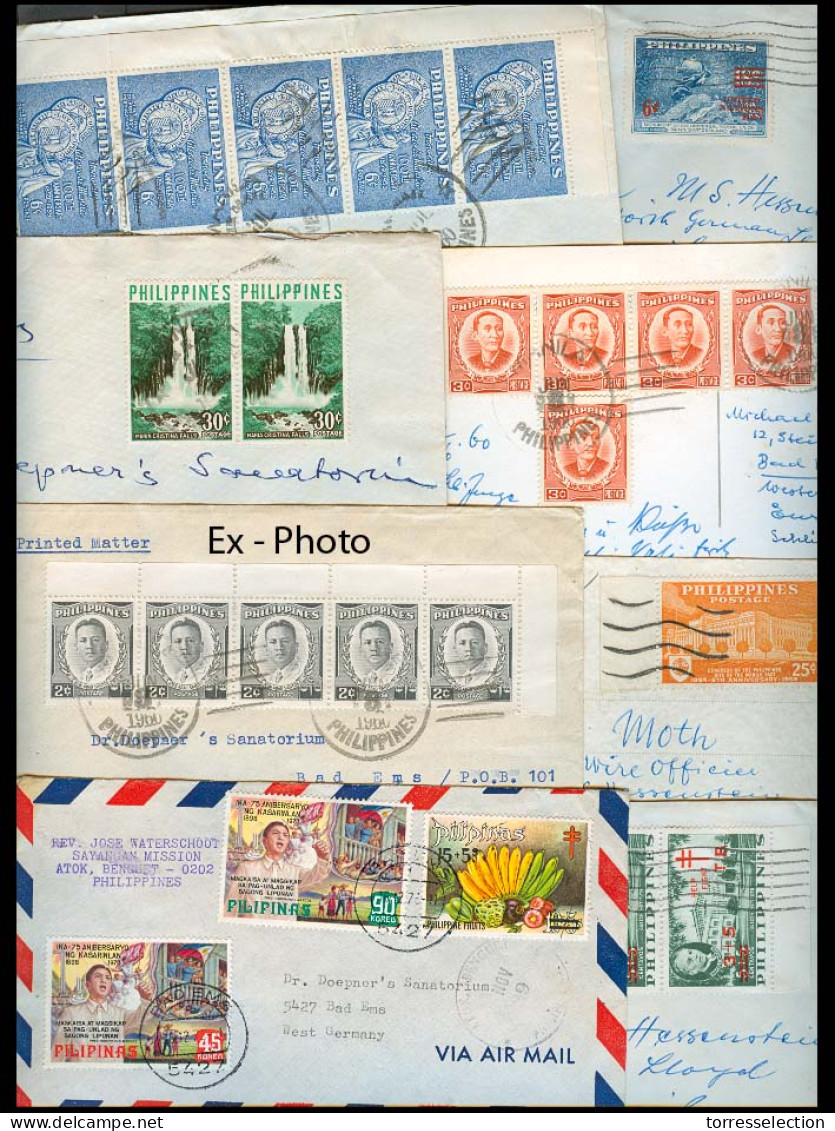 PHILIPPINES. 1960-78. Selection Of 11 Covers To Unusual Dest, Foreign Cancels, Nice Fkg. - Philippines
