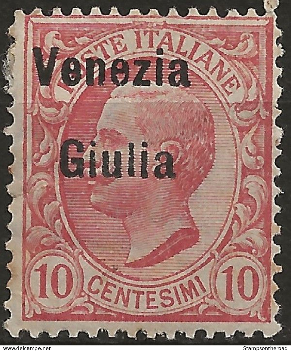 TRVG22L1 - 1918/19 Terre Redente - Venezia Giulia, Sassone Nr. 22, Francobollo Nuovo Con Traccia Di Linguella */ - Venezia Giulia