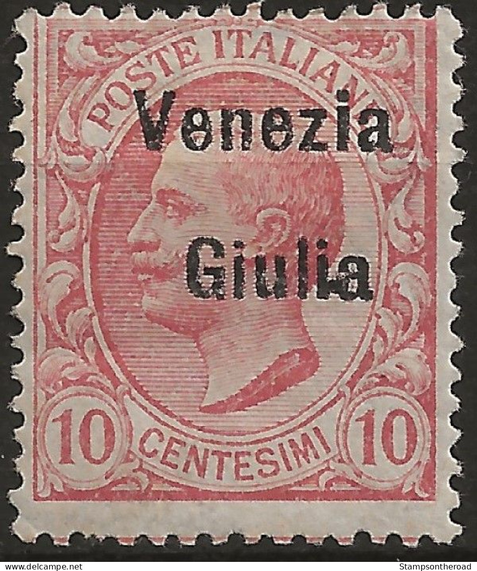 TRVG22L3 - 1918/19 Terre Redente - Venezia Giulia, Sassone Nr. 22, Francobollo Nuovo Con Traccia Di Linguella */ - Vénétie Julienne