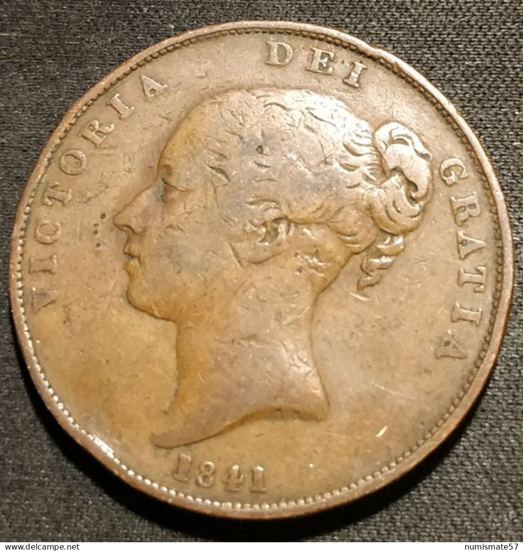 GRANDE BRETAGNE - 1 PENNY 1841 - Victoria - Young Head - KM 739 - ( Great Britain ) - D. 1 Penny