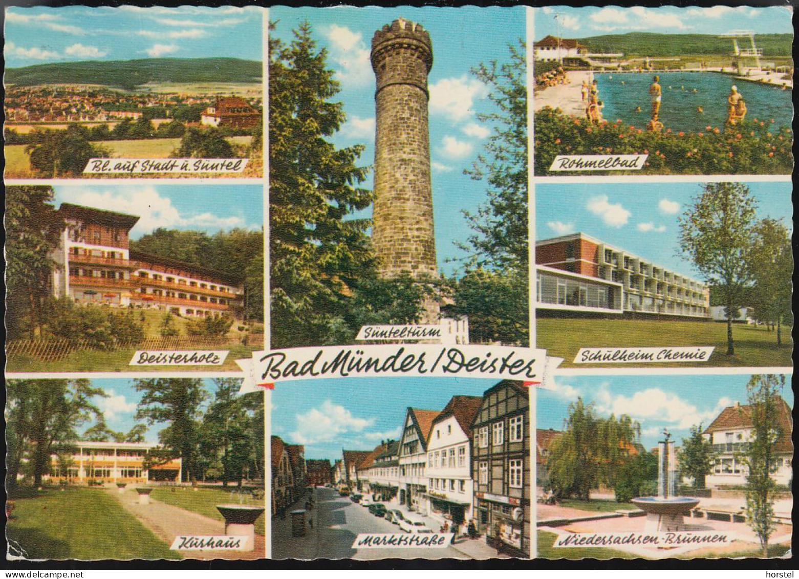 D-31848 Bad Münder - Am Deister - Alte Ansichten ( 60er Jahre) Schulheim Der IG Chemie - Freibad - Nice Stamp - Hameln (Pyrmont)