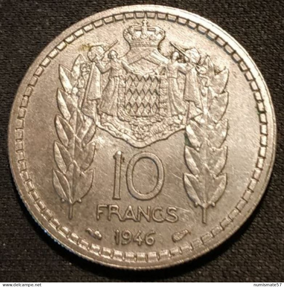 MONACO - 10 FRANCS 1946 - LOUIS II - KM 123 - 1922-1949 Louis II