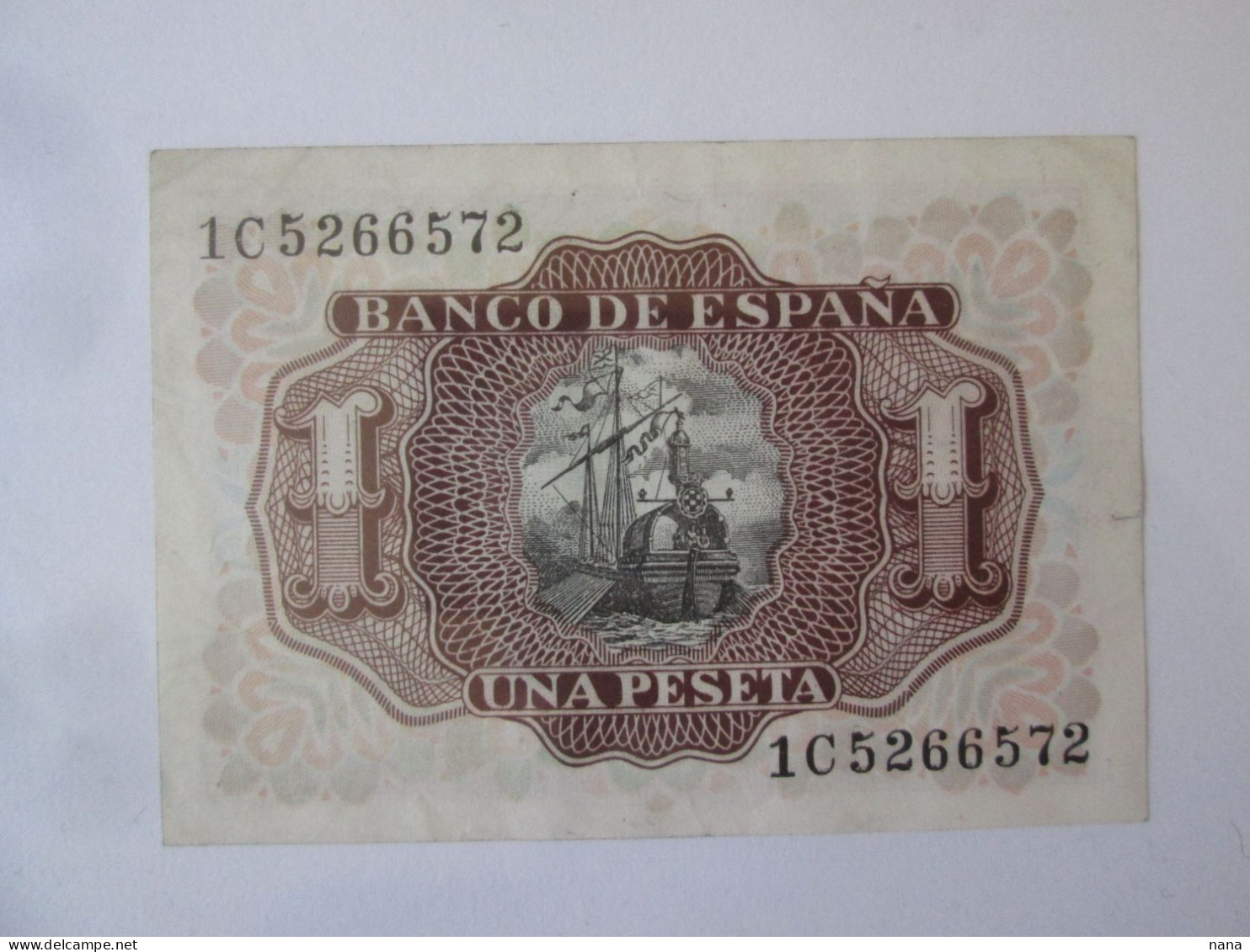 Spain 1 Peseta 1953 Banknote See Pictures - 1-2 Pesetas