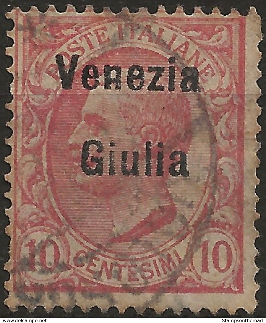 TRVG22U2 - 1918/19 Terre Redente - Venezia Giulia, Sassone Nr. 22, Francobollo Usato Per Posta °/ - Trentino
