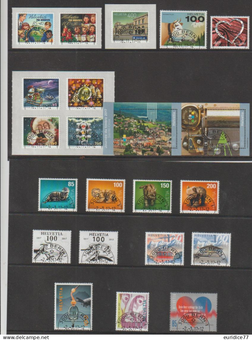 Switzerland 2017 - Complete Year Set Cancelled Very Fine - Lotes/Colecciones