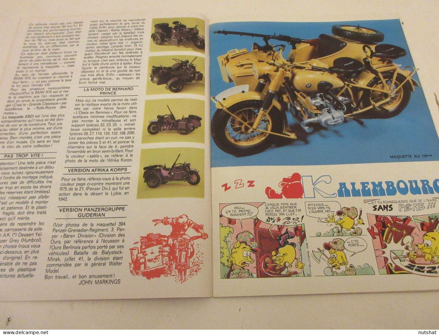 TINTIN 013 03.04.1973 Le JUDO Le GRAND BAZAR Des CHARLOTS Bernard PRINCE BMW R75 - Tintin