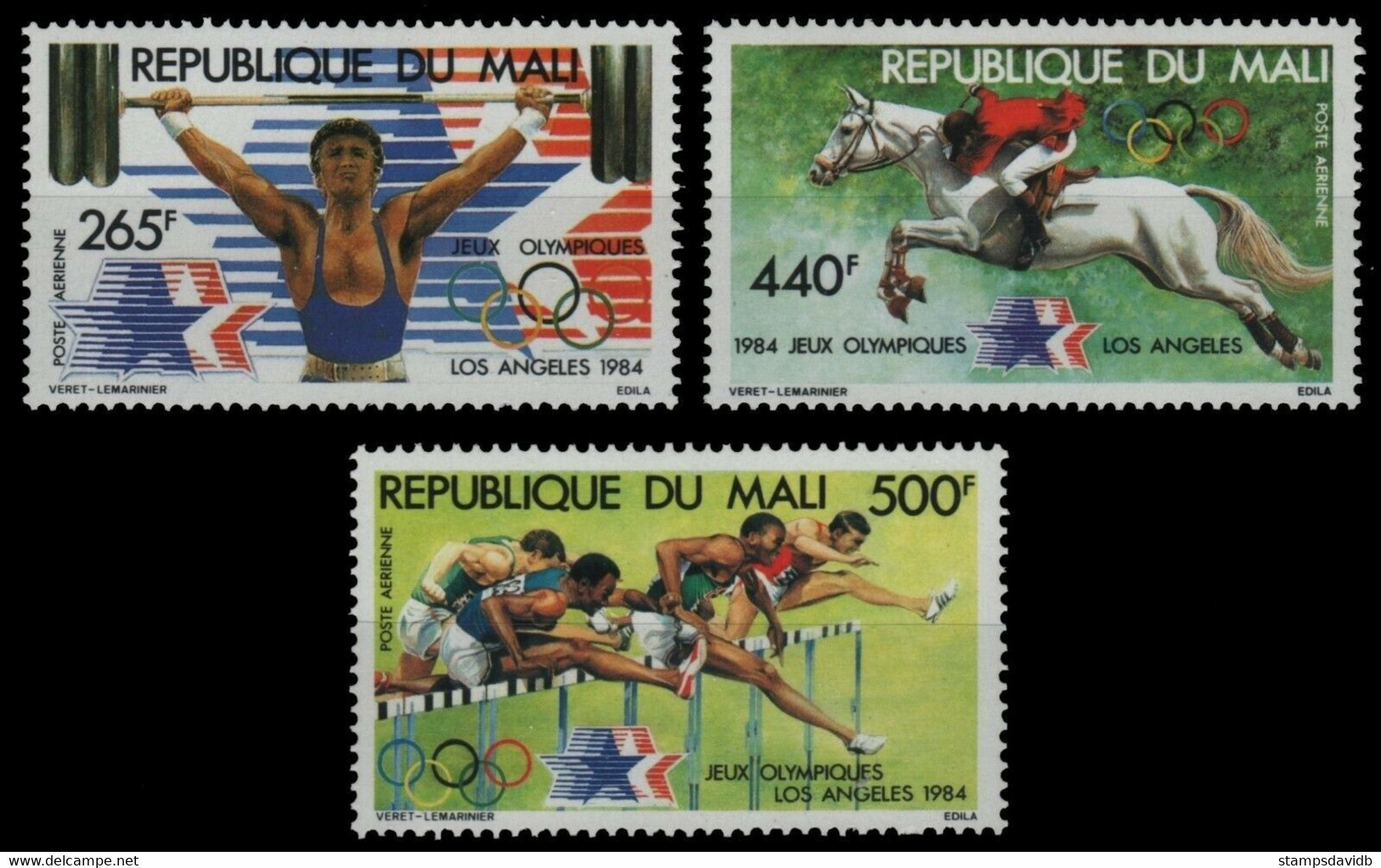 1984	Mali	995-997	1984 Olympic Games In Los Angeles 	8,00 € - Verano 1984: Los Angeles