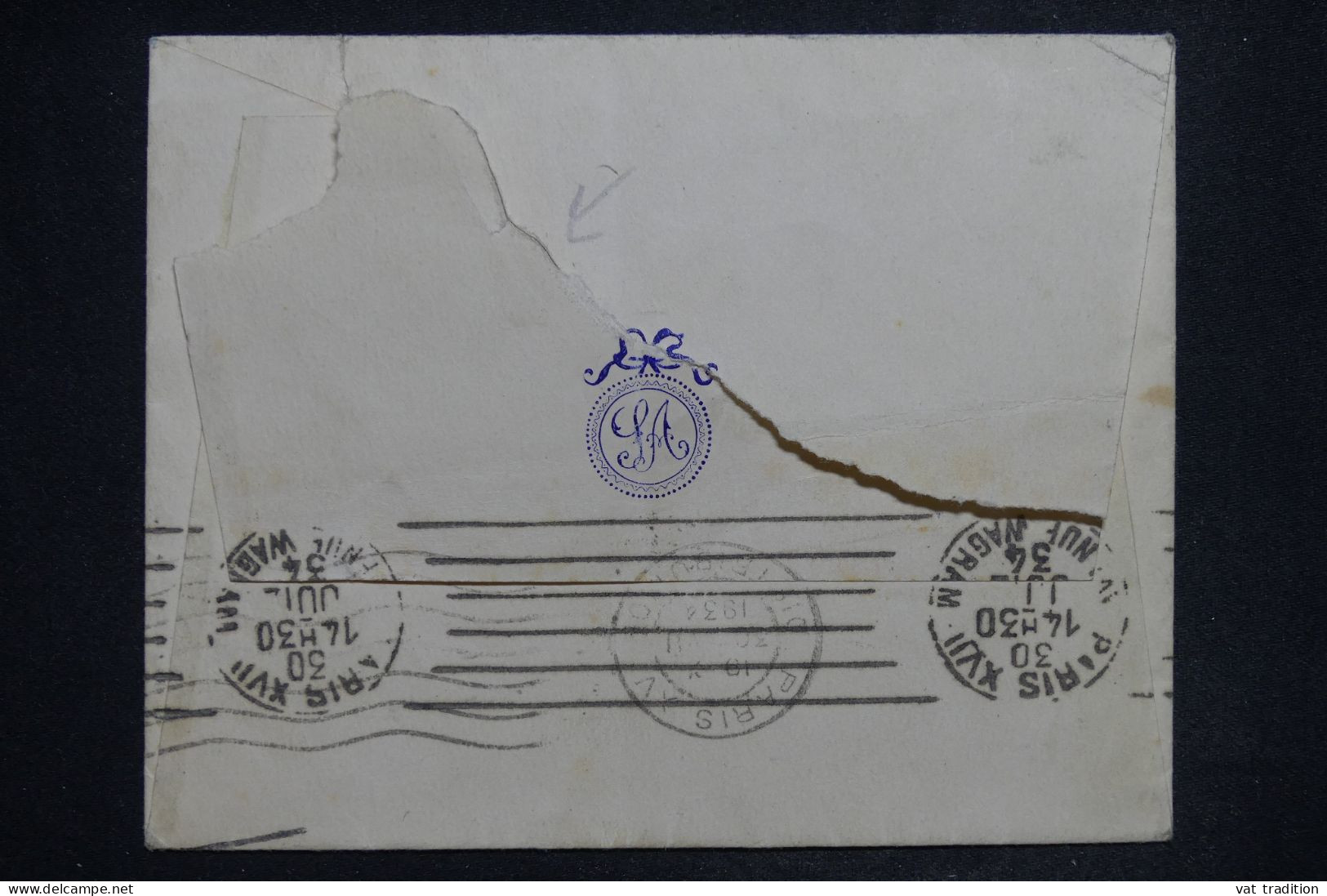 INDES ANGLAISES - Enveloppe De Shahibag Pour La France En 1934 - Défauts Au Verso - L 150712 - 1911-35  George V