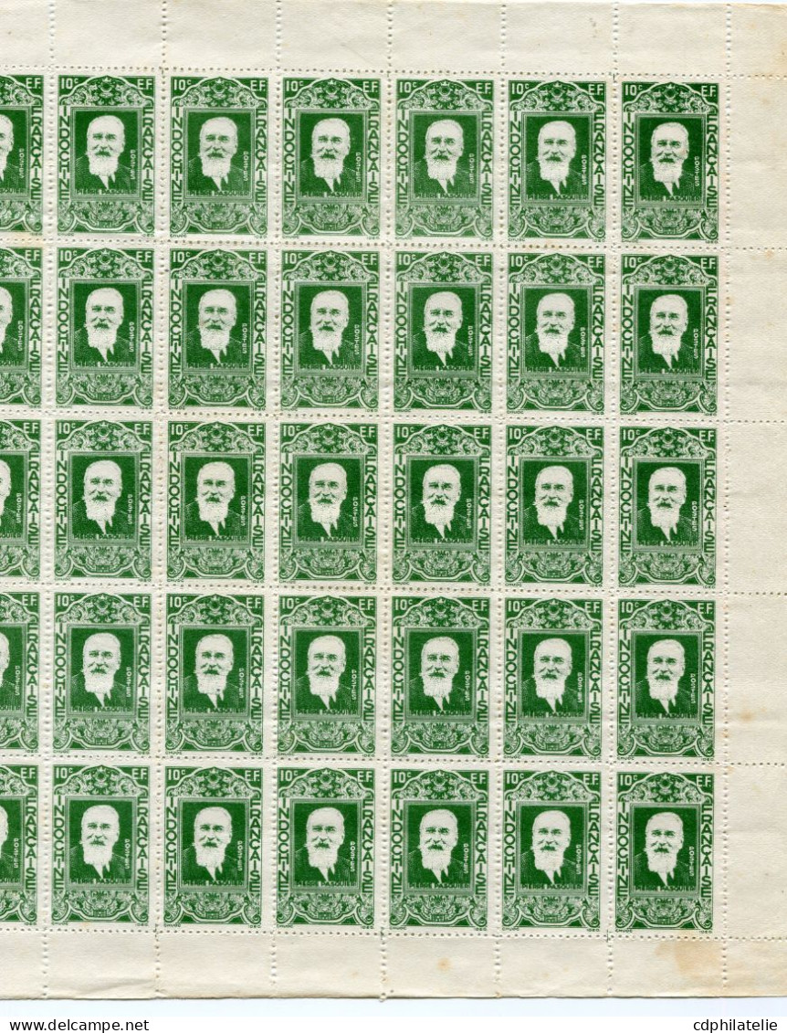 INDOCHINE N°257 ** PIERRE PASQUIER EN FEUILLE DE 50 (image Réduite En Raison Du Scanner Et Du Fichier Trop Volumineux) - Unused Stamps