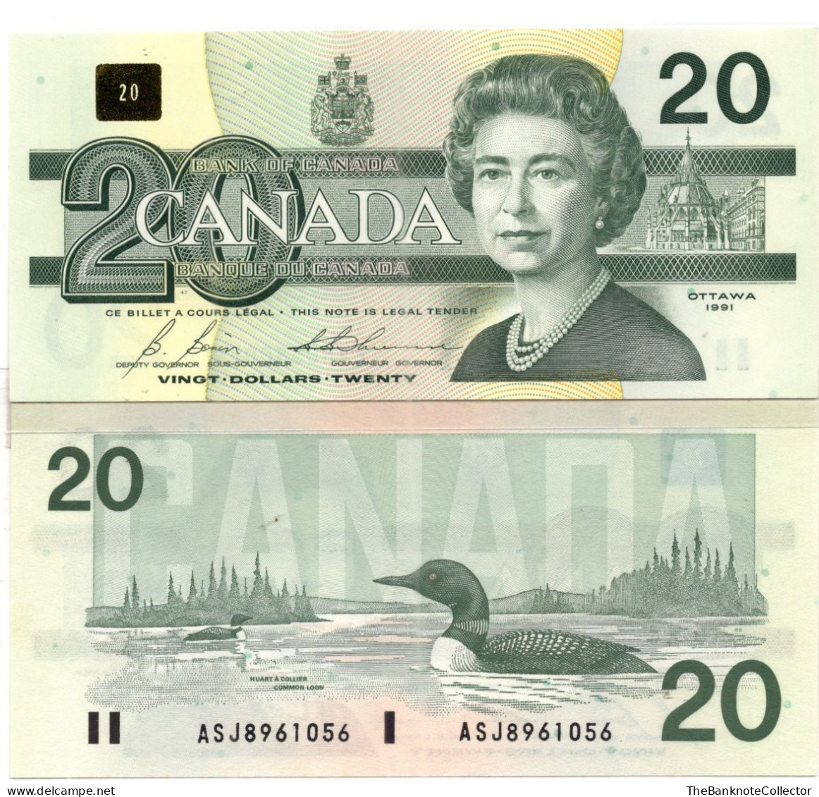 Canada 20 Dollars 1991 QEII P-58 UNC - Canada