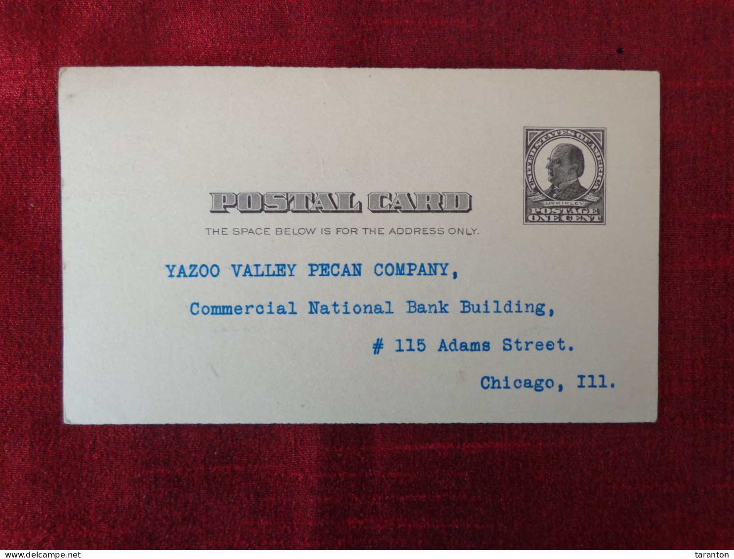 1907 - POST CARD - U.S.A., UX19, McKINLEY - Collezioni (senza Album)