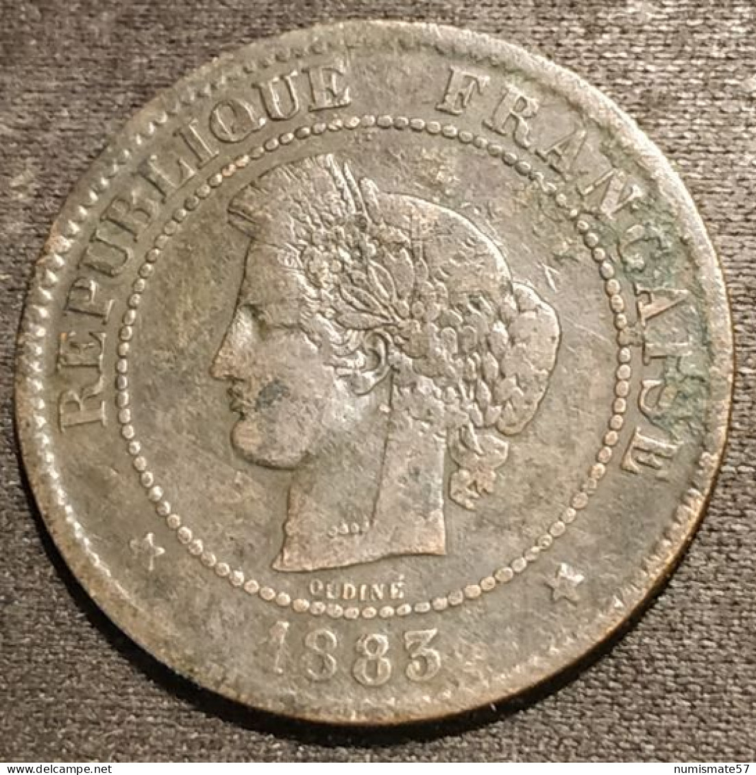 FRANCE - 5 CENTIMES 1883 A - Cérès - Gad 157 - KM 821.1 - 5 Centimes