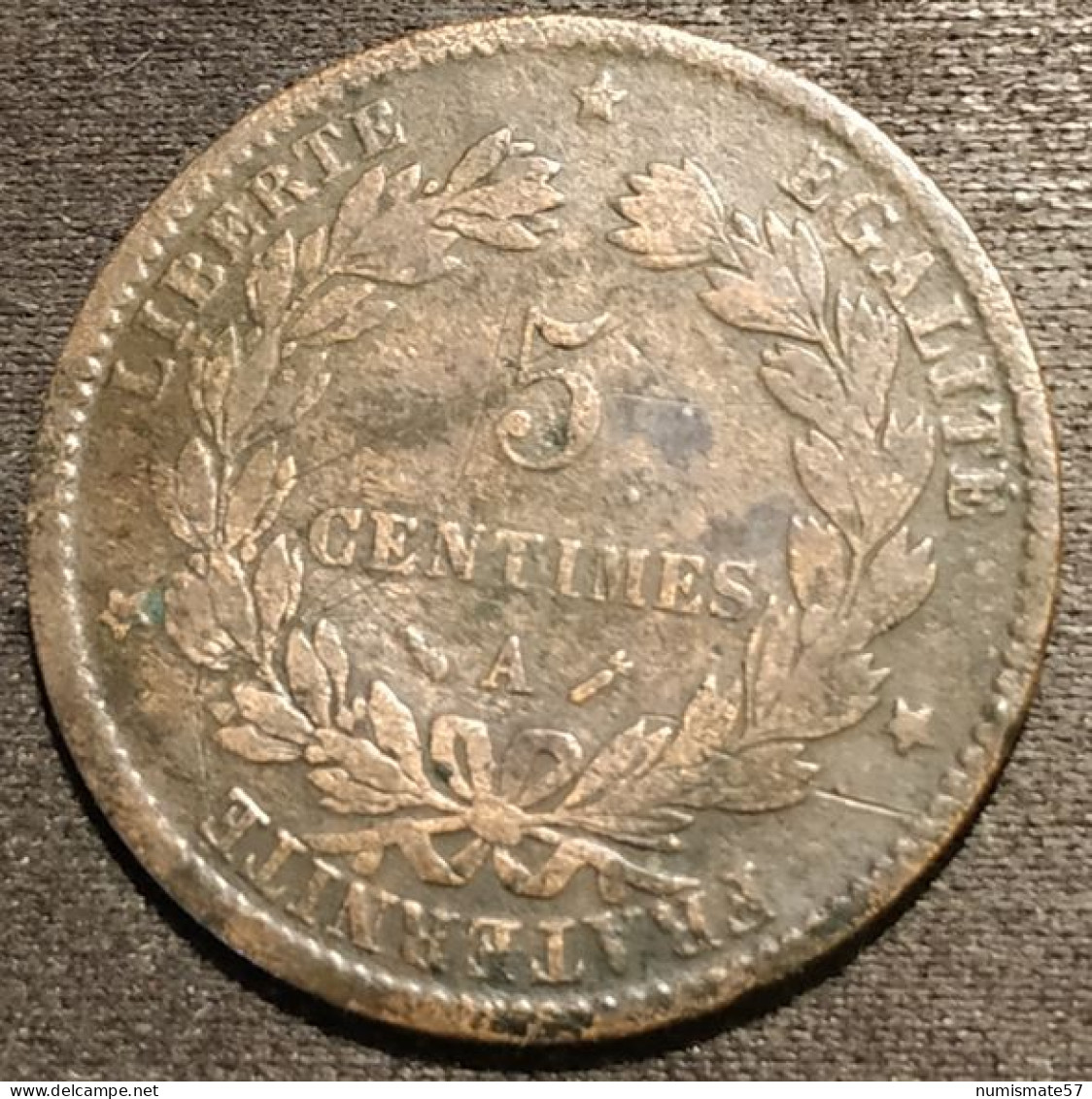 FRANCE - 5 CENTIMES 1883 A - Cérès - Gad 157 - KM 821.1 - 5 Centimes