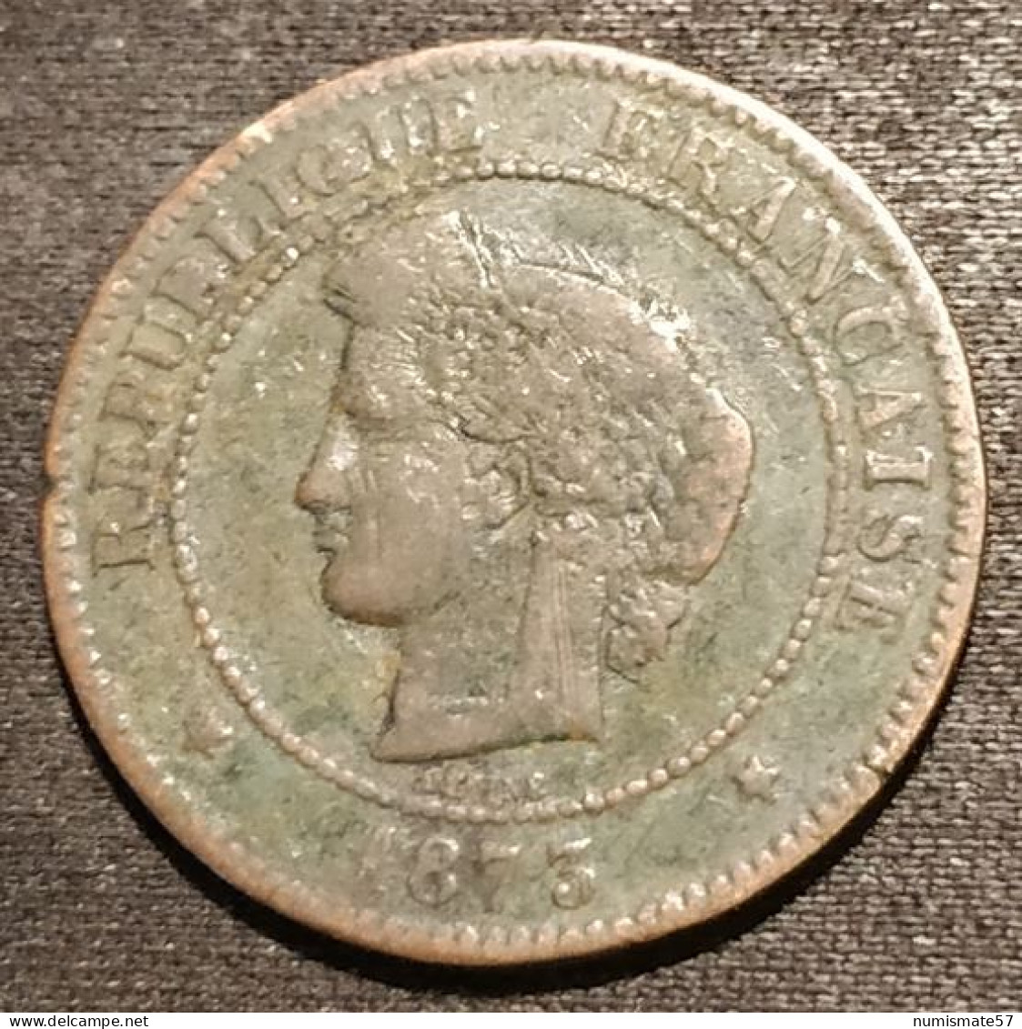 Pas Courant - FRANCE - 5 CENTIMES 1873 K - Cérès - Gad 157 - KM 821.2 - 5 Centimes