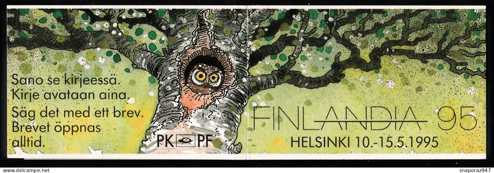 1993 Finlandia Booklet Birds Owsl Lb2 - Uilen