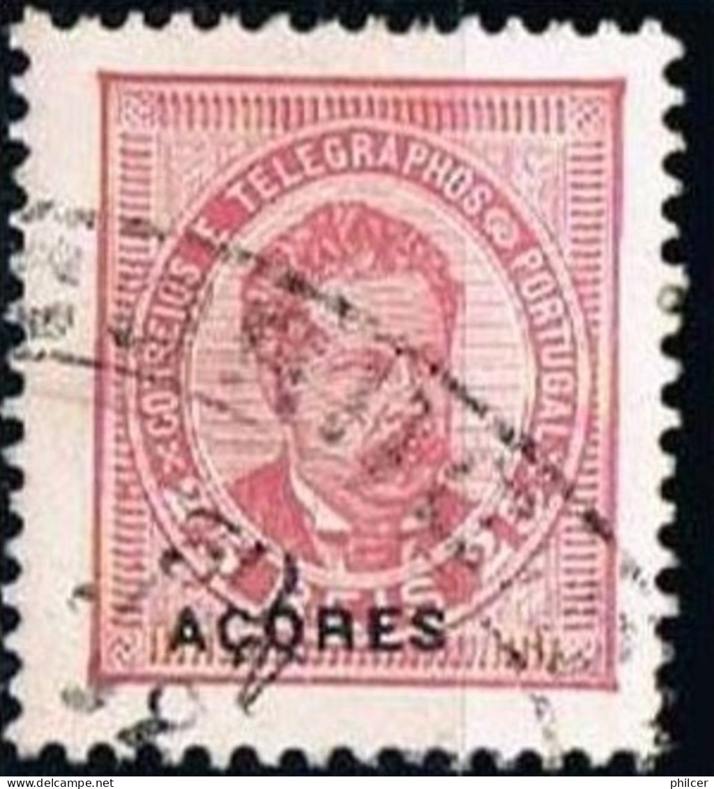 Açores, 1884/7, # 54 Dent. 11 3/4x12, Used - Açores